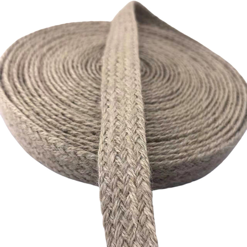Tamaño personalizado 17 Cinturón de yute trenzado biodegradable Eco natural Cinturón de telaraña de 2,5 cm en colores