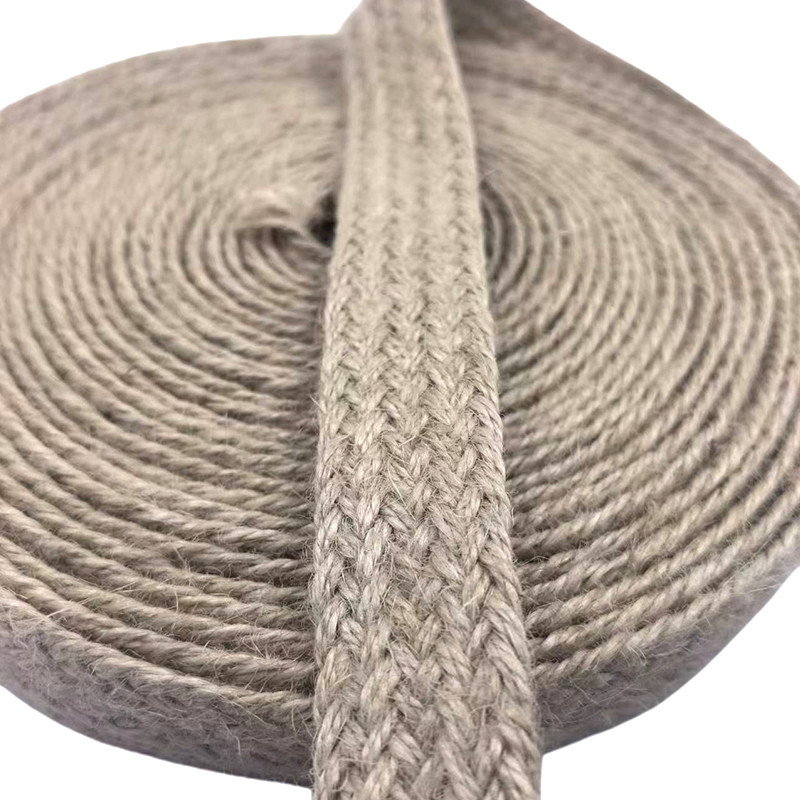 Tamaño personalizado 17 Cinturón de yute trenzado biodegradable Eco natural Cinturón de telaraña de 2,5 cm en colores