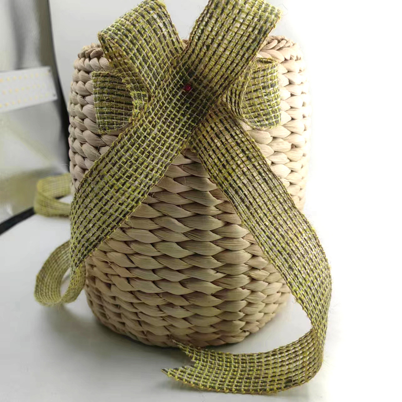 Cintas decorativas de yute para bolsas Decoración Textil para el hogar verde de 45 mm de ancho