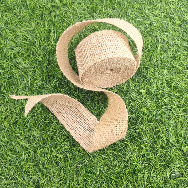 Cintas decorativas de yute para bolsas Decoración Textil para el hogar verde de 45 mm de ancho