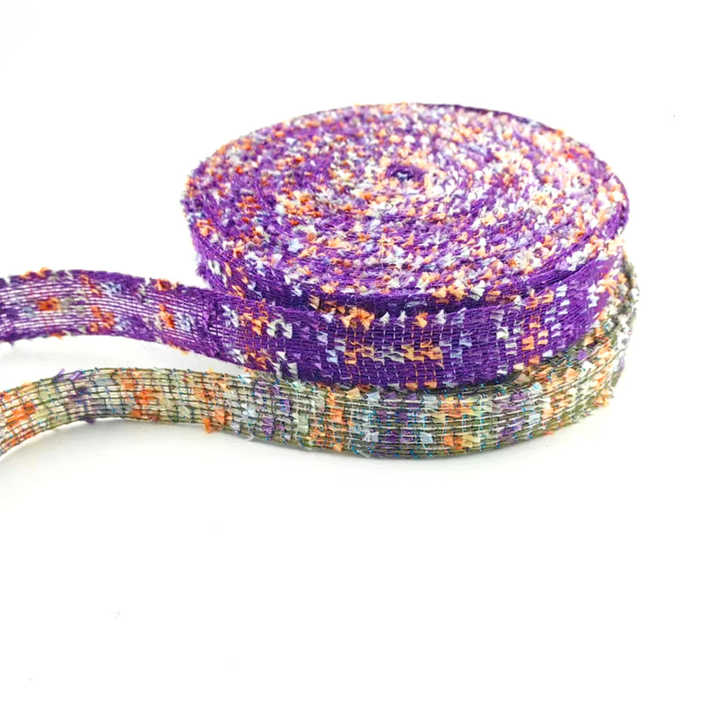 Accesorios para el cabello hechos a mano con cinta de arco Flores flotantes Superior 100% material de yute