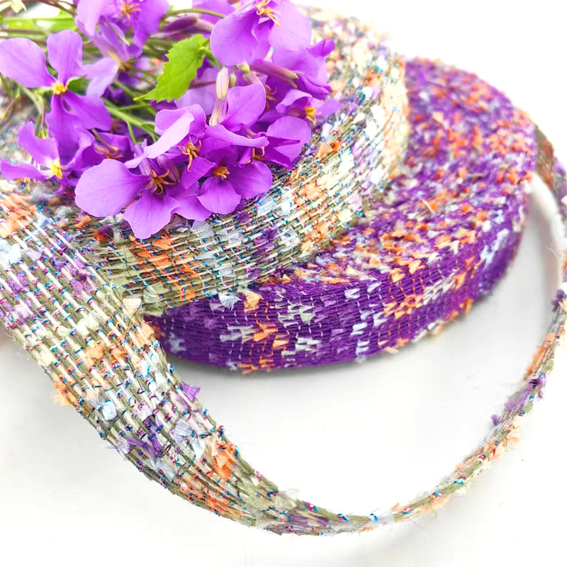Accesorios para el cabello hechos a mano con cinta de arco Flores flotantes Superior 100% material de yute