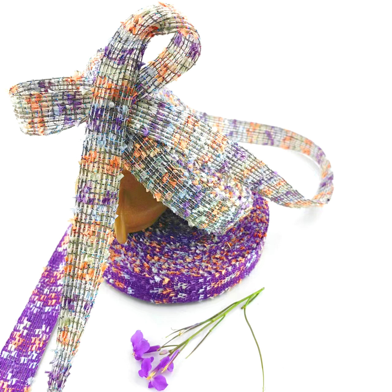 Accesorios para el cabello hechos a mano con cinta de arco Flores flotantes Superior 100% material de yute