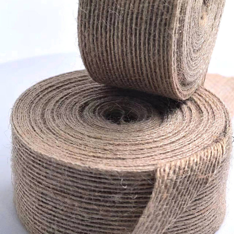 80% de yute 20% de cinta de poliéster 10*10*4cm de tela para decoración sostenible y regalo