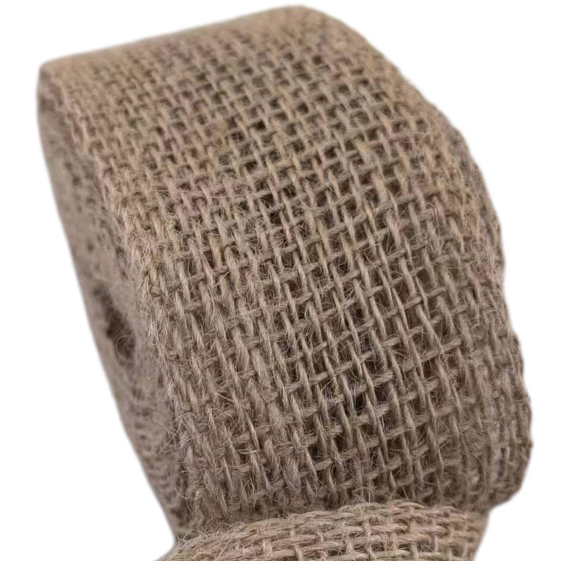 Accesorios de ropa 100% de yute sostenibles Cinturón de tejido de borde de yute para 2024