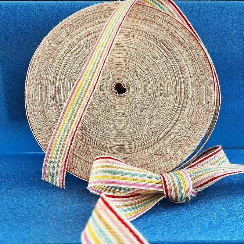 Ancho de la cinta de cáñamo de siete colores Ancho personalizado para personalizar y multipropósito