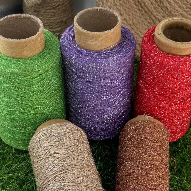 Largura personalizable Color transversal de cuerda de yute Decoración navideña hecha a mano