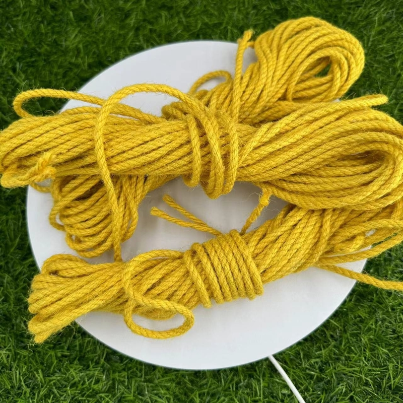 Alta resistencia a la tracción Cordones amarillos de cuerda de yute con 30 años de experiencia