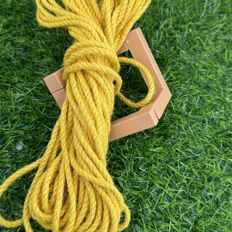 Alta resistencia a la tracción Cordones amarillos de cuerda de yute con 30 años de experiencia