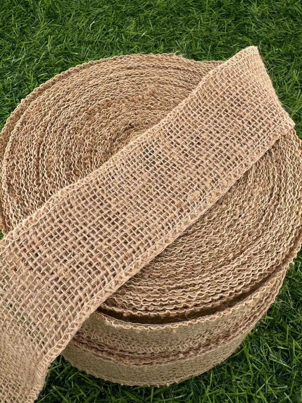 Cinturón de malla de yute cómodo para decoración del hogar sostenible natural y ecológico