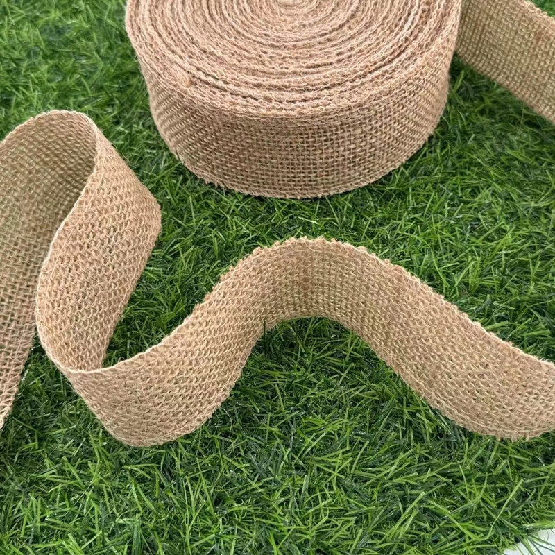 Cinturón de malla de yute cómodo para decoración del hogar sostenible natural y ecológico